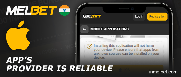 Make sure the Melbet app for iPhone is reliable