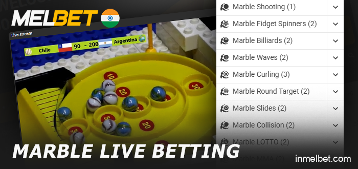About Marble Games in the Live Betting Section of Melbet India