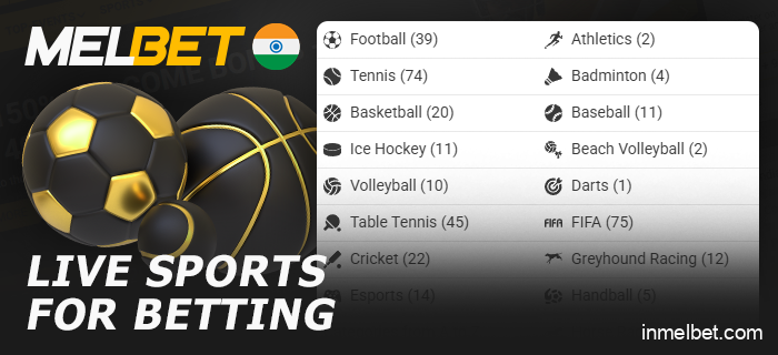 Sports Available for Live Betting on the Melbet Website